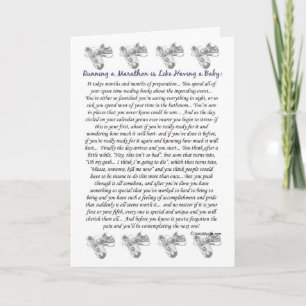 Running a Marathon is Like Having a Baby Quote Card