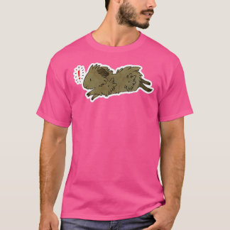 Running Abyssinian Guinea Pig Sticker T-Shirt