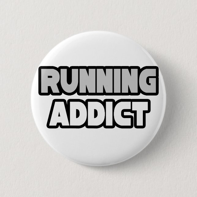 Running Addict 6 Cm Round Badge (Front)