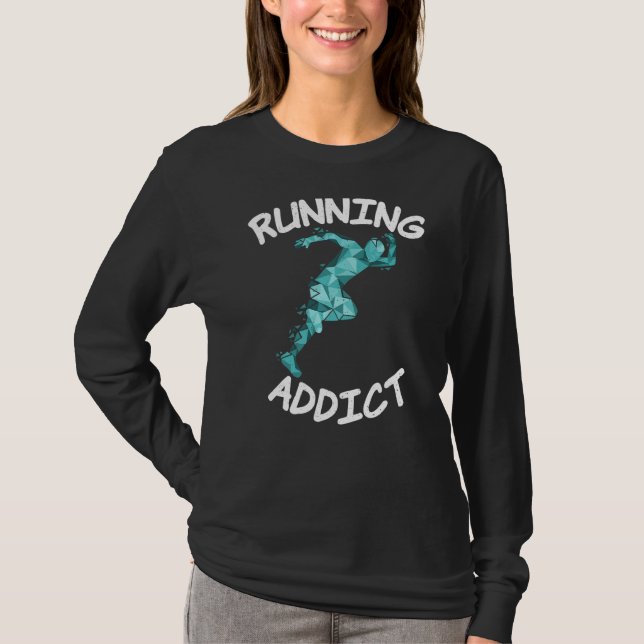 Running Addict Marathon Runner T-Shirt (Front)
