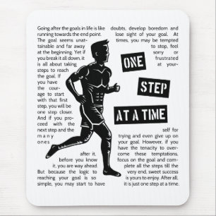 Running After Goals Motivational Inspirational Mouse Mat