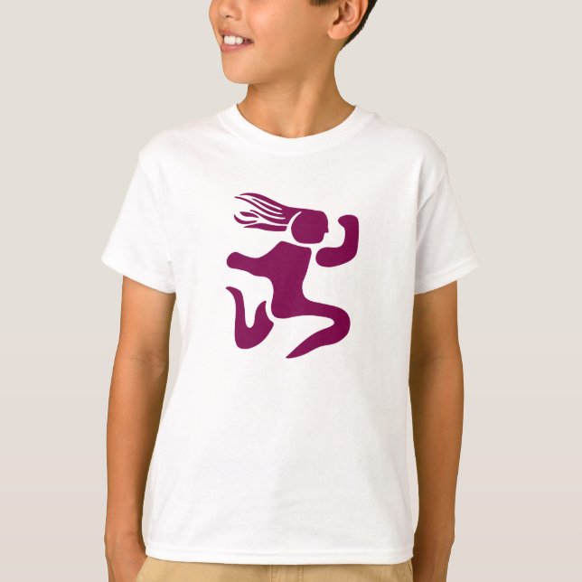 Running Against The Wind Unisex Kids Tee (Front)