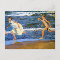 Running along the Beach by Joaquin Sorolla