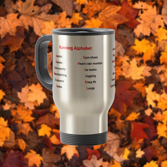 Running Alphabet fun A to Z Travel Mug (Creator Uploaded)