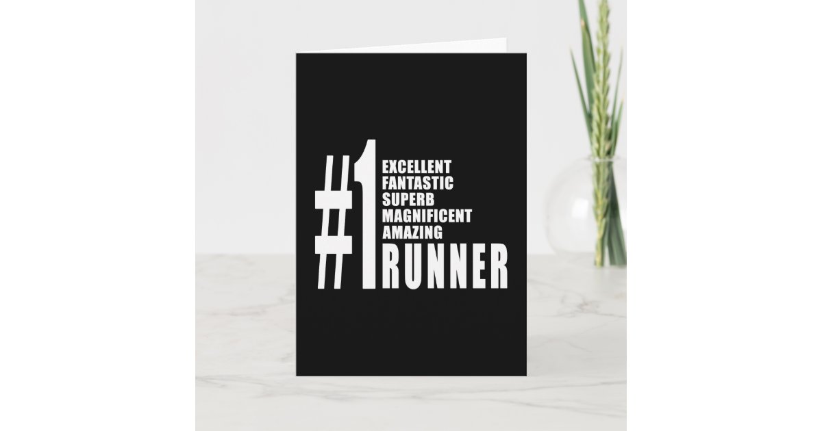 Running and Runners Number One Runner Card Zazzle