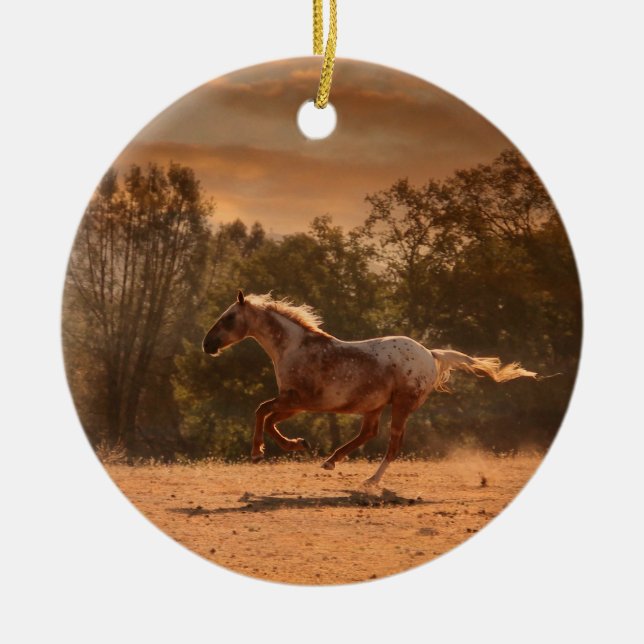 Running Appaloosa Ornament (Front)