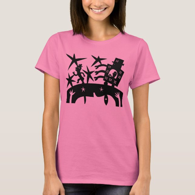 Running Away From A Robot T-Shirt (Front)