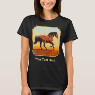 Running Bay Mustang Wild Horse T-Shirt