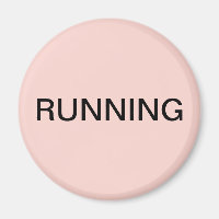 Running blush pink dishwasher magnet
