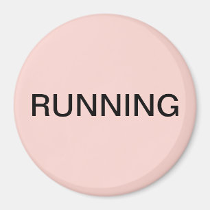 Running blush pink dishwasher magnet