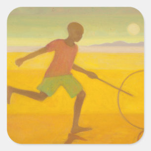 Running Boy 2010 Square Sticker