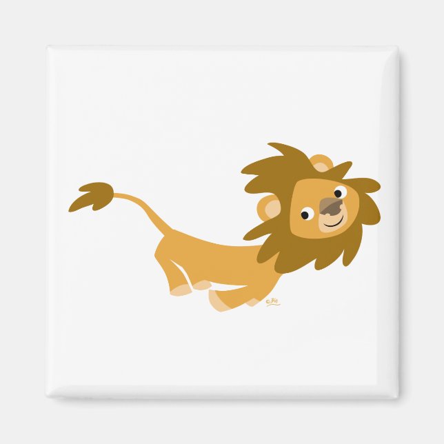 Running Cartoon Lion magnet (Front)