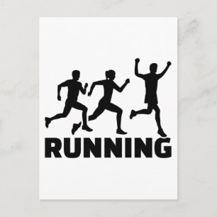 Running champion postcard