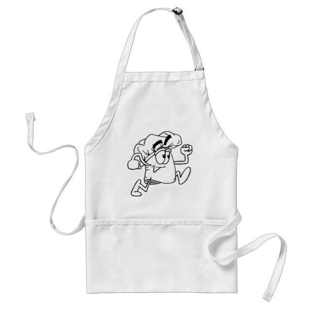Running Chef Hat Standard Apron (Front)