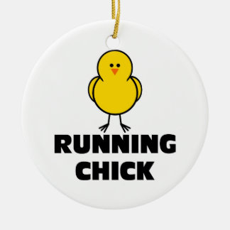 Running Chick Ceramic Tree Decoration
