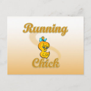 Running Chick Postcard