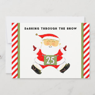 Running Christmas Humor Holiday Card