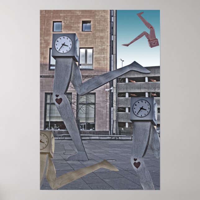 Running Clocks Poster Print (Front)