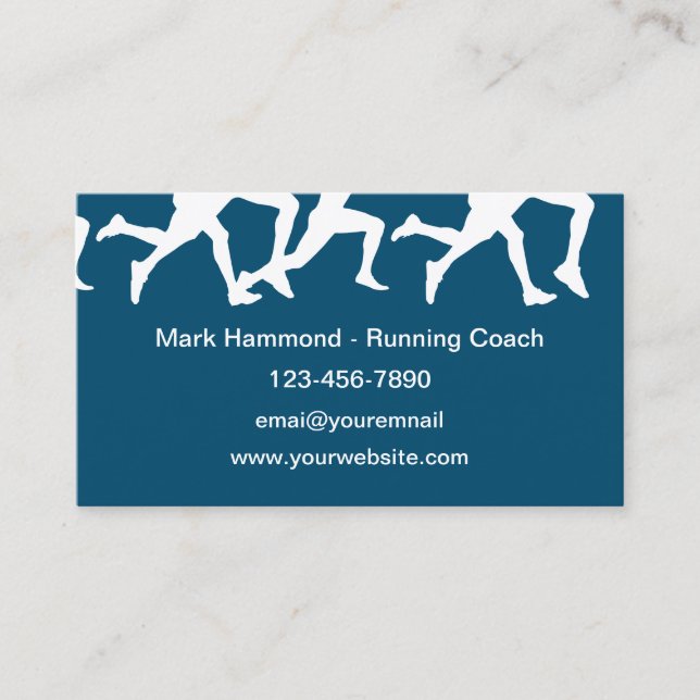 Running Coach Glossy Business Cards (Front)
