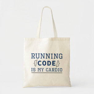 Running Code Is My Cardio Tote Bag