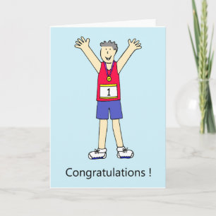 Running Congratulations for Him. Card