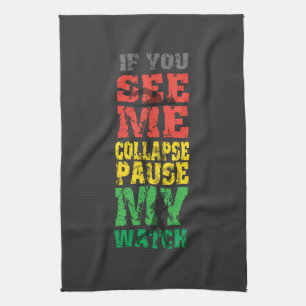 Running Cycling Gift Tea Towel