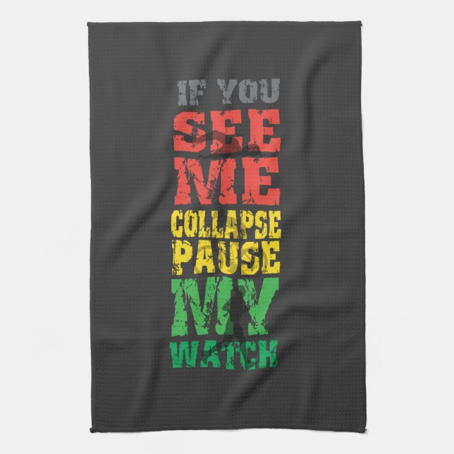 Running Cycling Gift Tea Towel (Vertical)