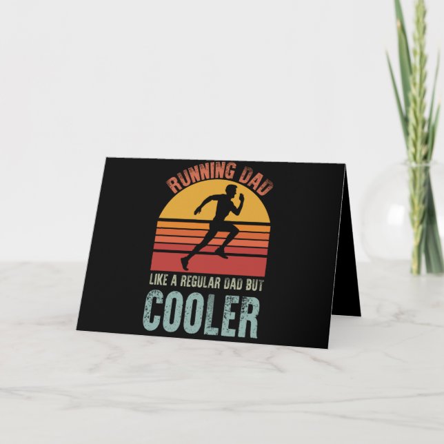 Running Dad Fathers Day Gift Marathon Runner Dad Card (Front)