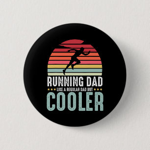 Running Dad Funny Marathon Runner Father's Day Dis 6 Cm Round Badge