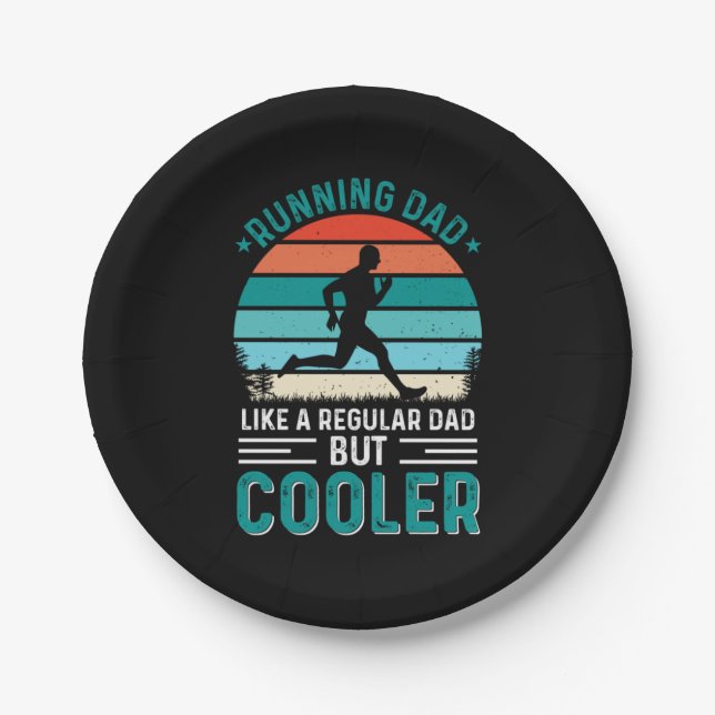 Running Dad Paper Plate (Front)