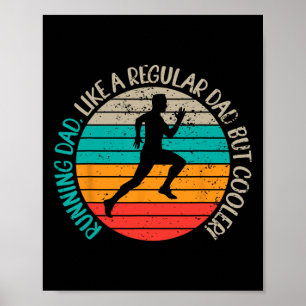 Running Dad S Biathlon Runner Marathon For Fathers Poster