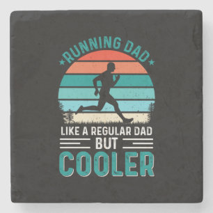 Running Dad Stone Coaster