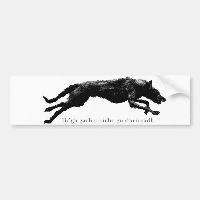 Running Deerhound Bumper sticker (Front)