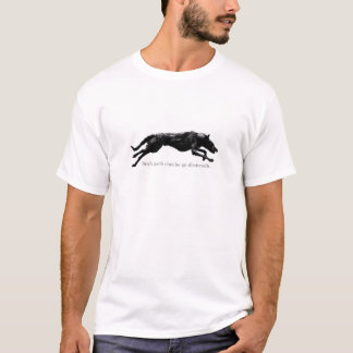 Running Deerhound Design with a Gaelic Proverb T-Shirt