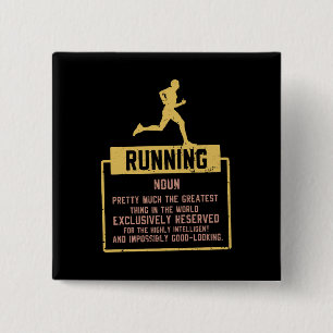 Running Definition 15 Cm Square Badge