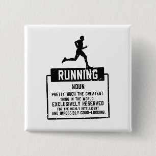 Running Definition 15 Cm Square Badge