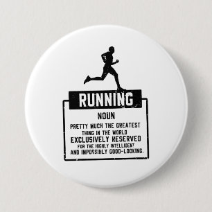 Running Definition 7.5 Cm Round Badge