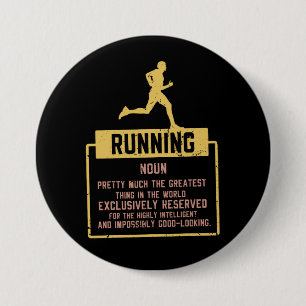 Running Definition 7.5 Cm Round Badge