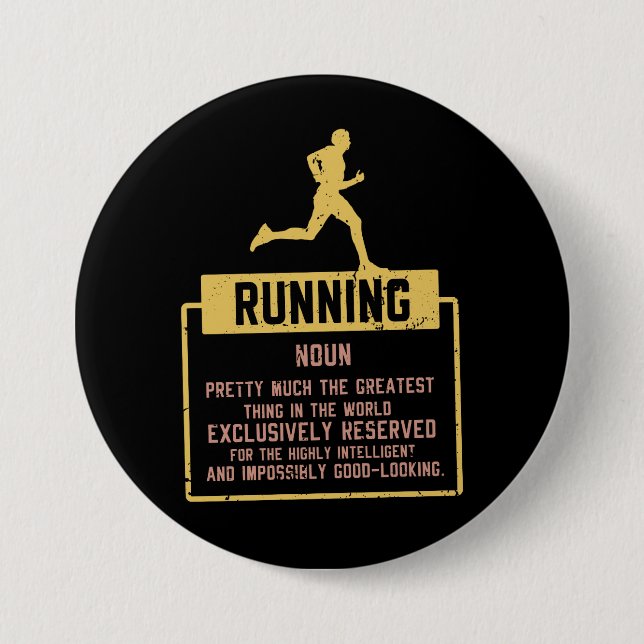 Running Definition 7.5 Cm Round Badge (Front)
