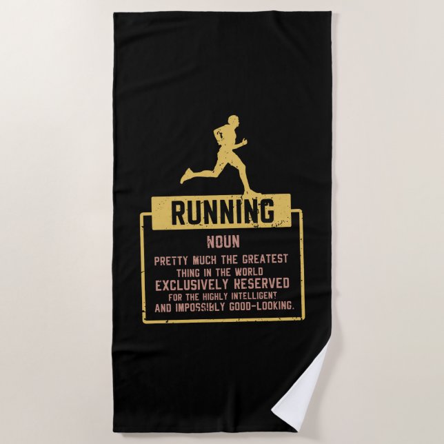 Running Definition Beach Towel (Front)
