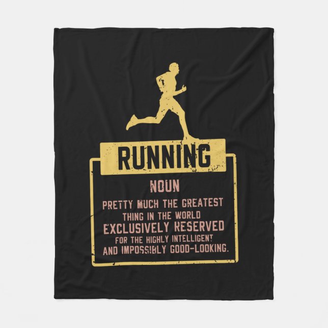 Running Definition Fleece Blanket (Front)