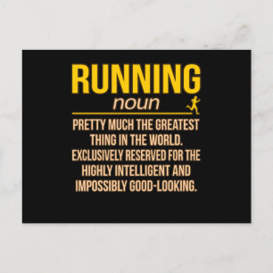 Running Definition Half Marathon Runner Fitness Gr Announcement Postcard
