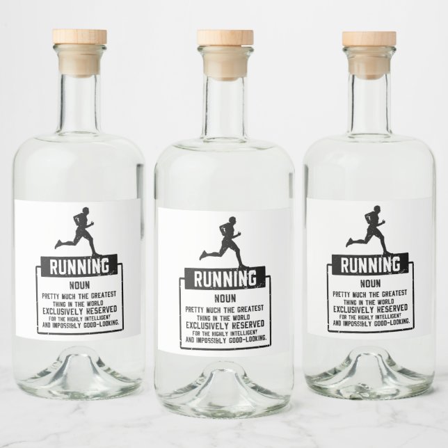 Running Definition Liquor Bottle Label (Bottles)