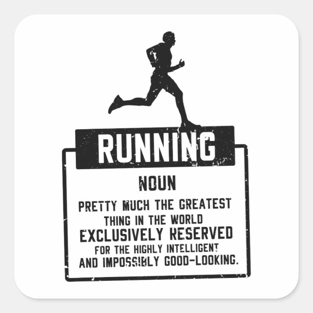 Running Definition Square Sticker (Front)