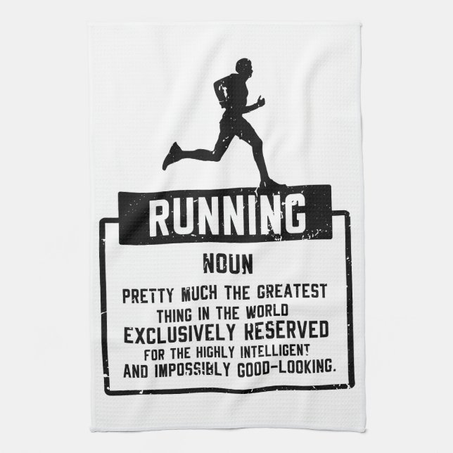 Running Definition Tea Towel (Vertical)