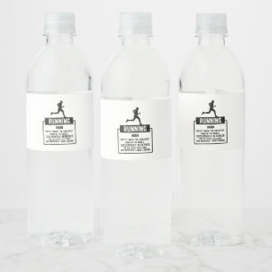 Running Definition Water Bottle Label