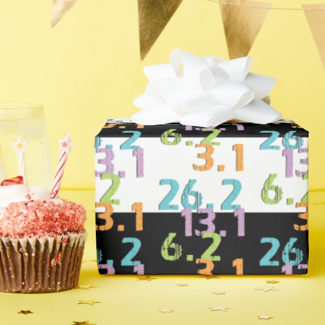 running distances for runners Wrapping Paper (Birthday Party)