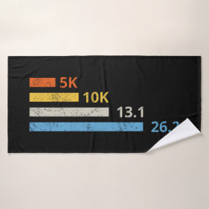 Running Distances I - 5K 10K 13.1 26.2 Marathoner Bath Towel Set