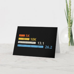 Running Distances I - 5K 10K 13.1 26.2 Marathoner Card
