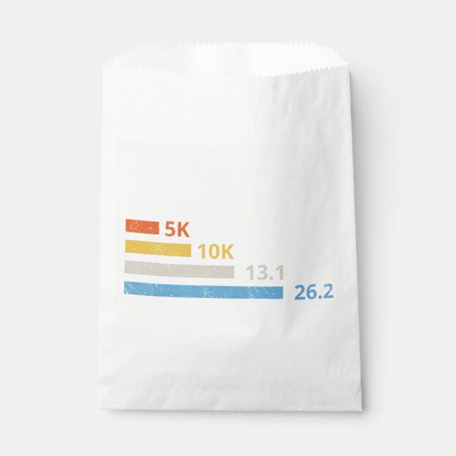 Running Distances I - 5K 10K 13.1 26.2 Marathoner Favour Bags (Front)